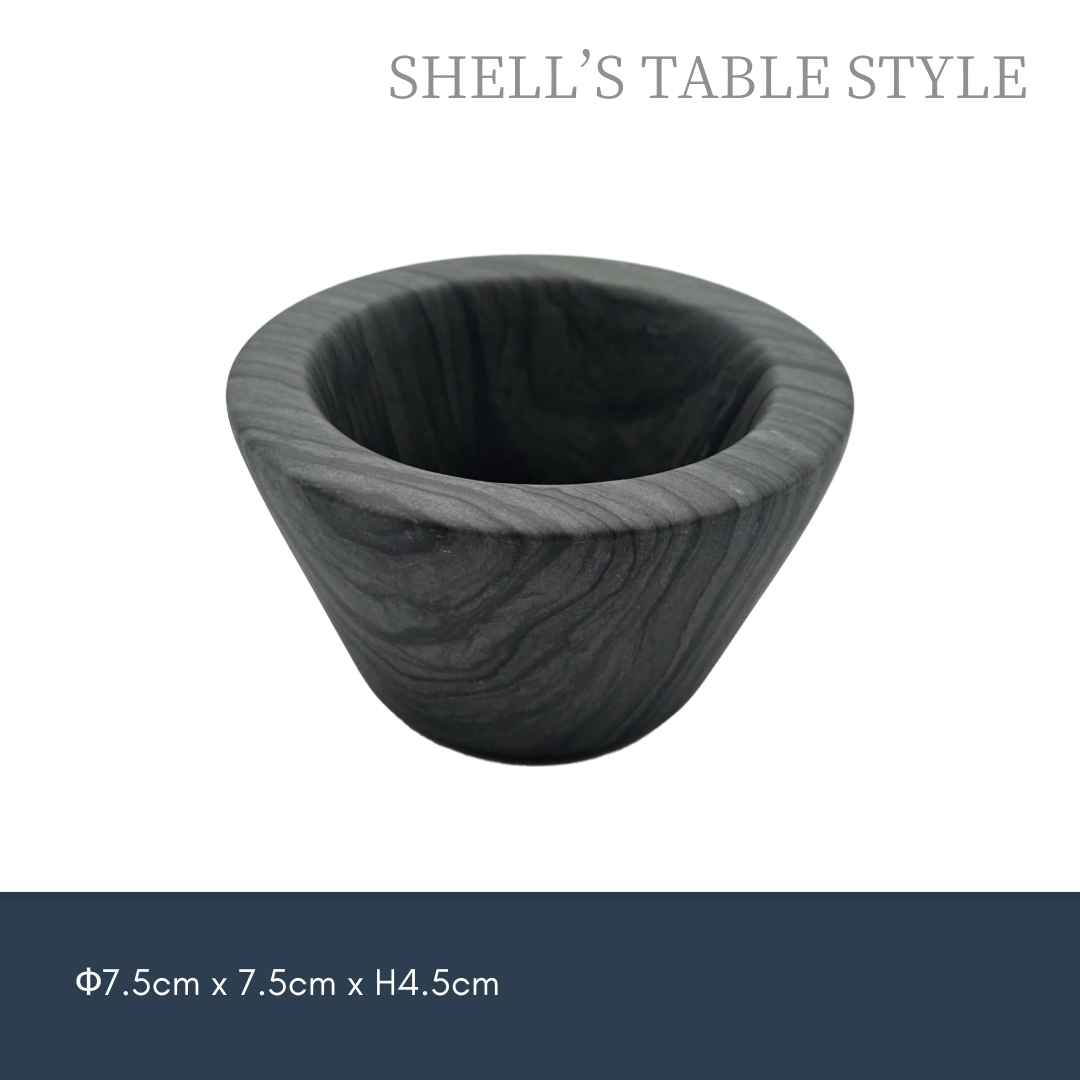 Bát nhỏ bằng đá cẩm thạch 7,5cm, màu xanh mực